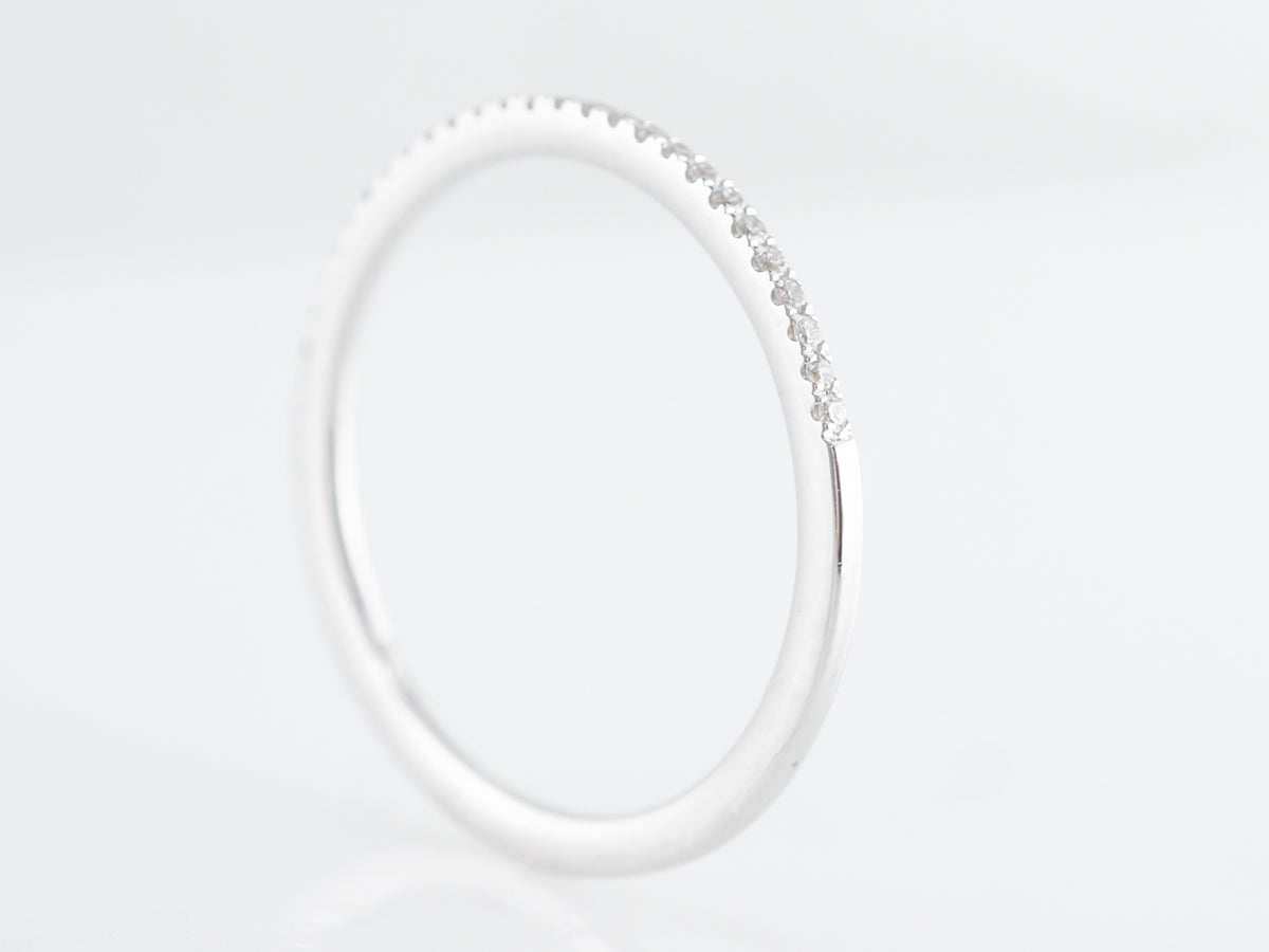 Ultra Thin Diamond Wedding Band in 14k White Gold