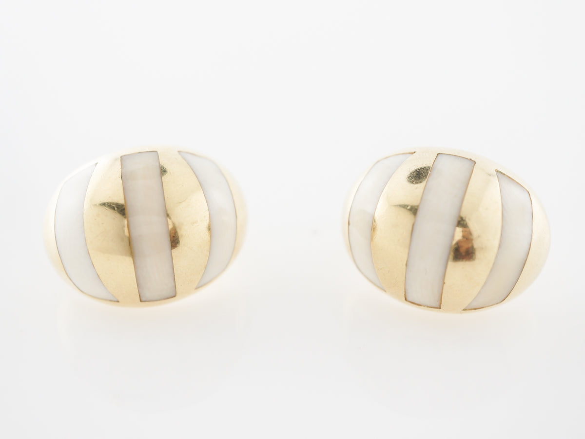 Tiffany & Co. Enamel Earrings in 18k Yellow Gold