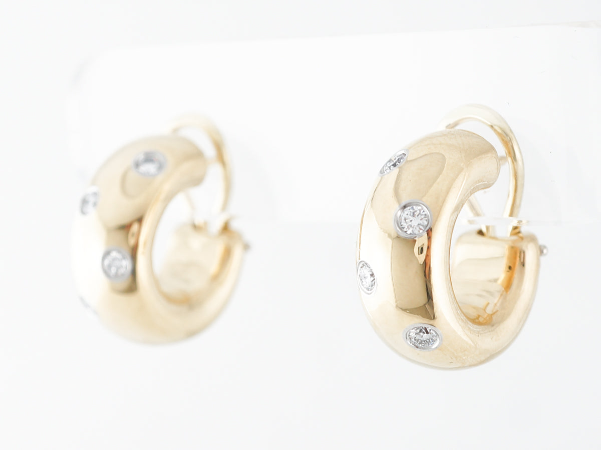 Tiffany & Co. Diamond Earrings in 18k Yellow Gold & Platinum