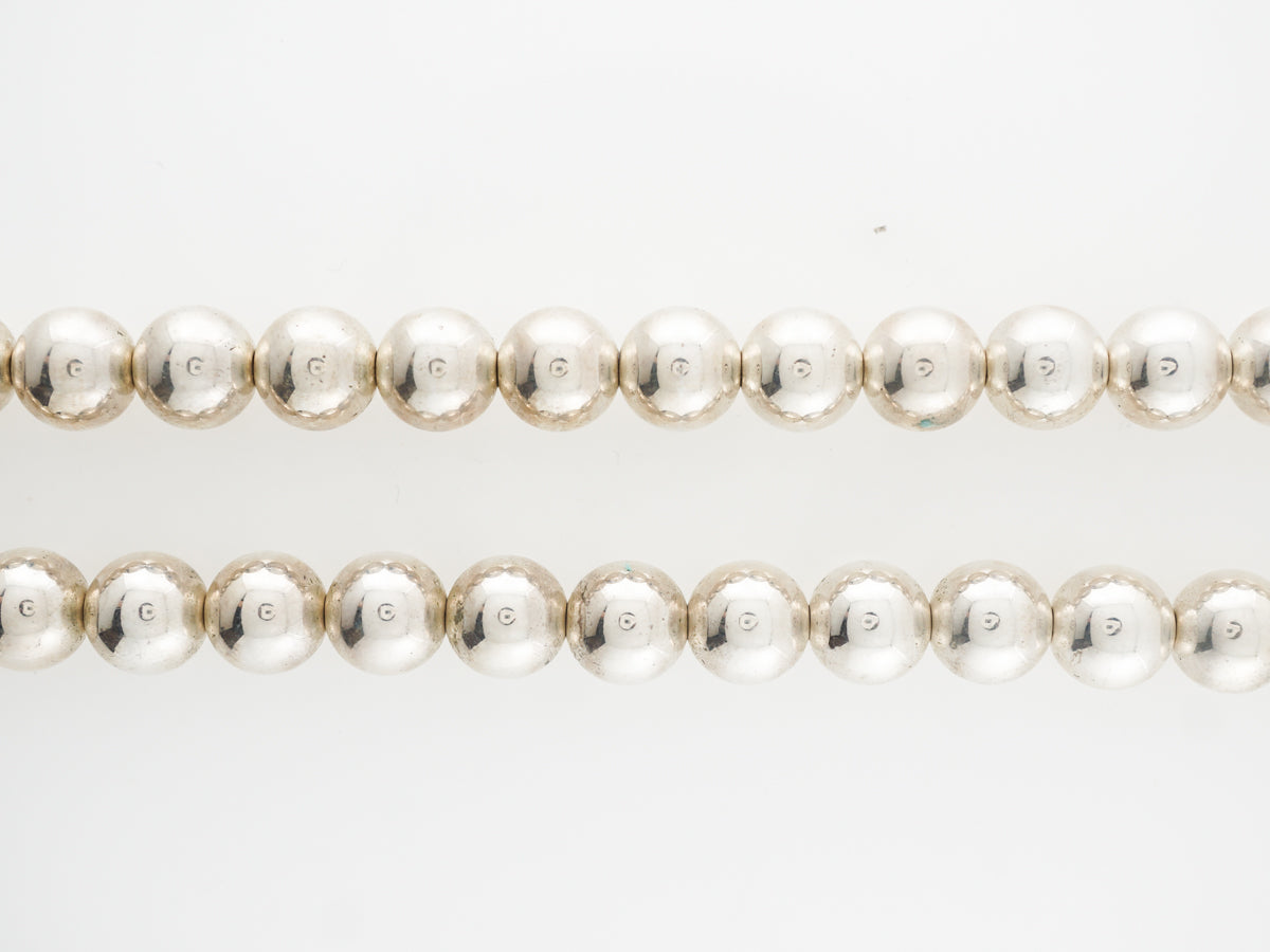 Tiffany & Co. Elsa Peretti Ball Necklace Modern in Sterling Silver