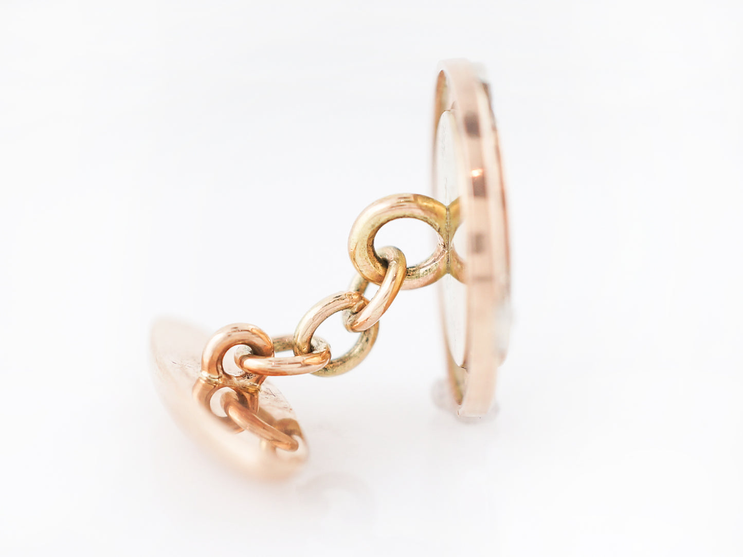 ***RTV***Victorian Cufflinks .24 Old European Cut Diamonds in 14k Yellow Gold