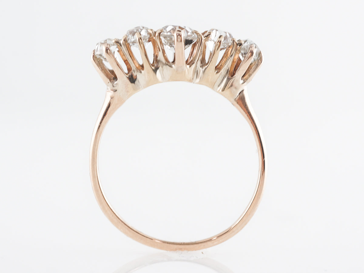 Vintage Victorian Diamond Band in 14K Yellow Gold