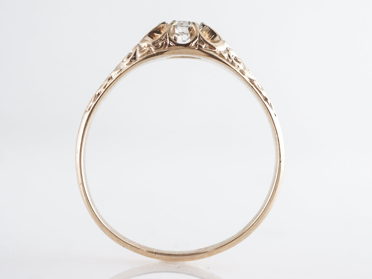 Victorian Old European Solitaire Diamond Engagement Ring