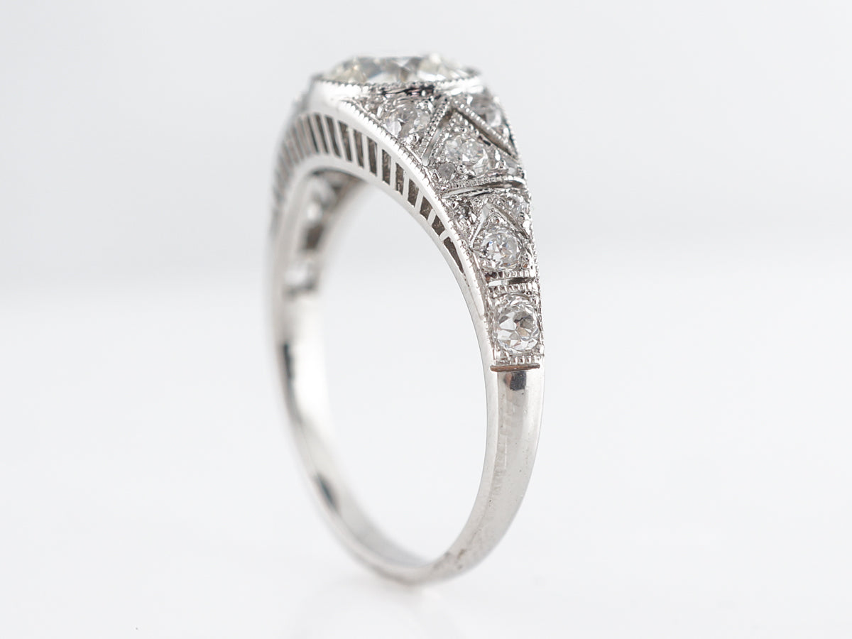 Incredible Art Deco Diamond Engagement Ring in Platinum