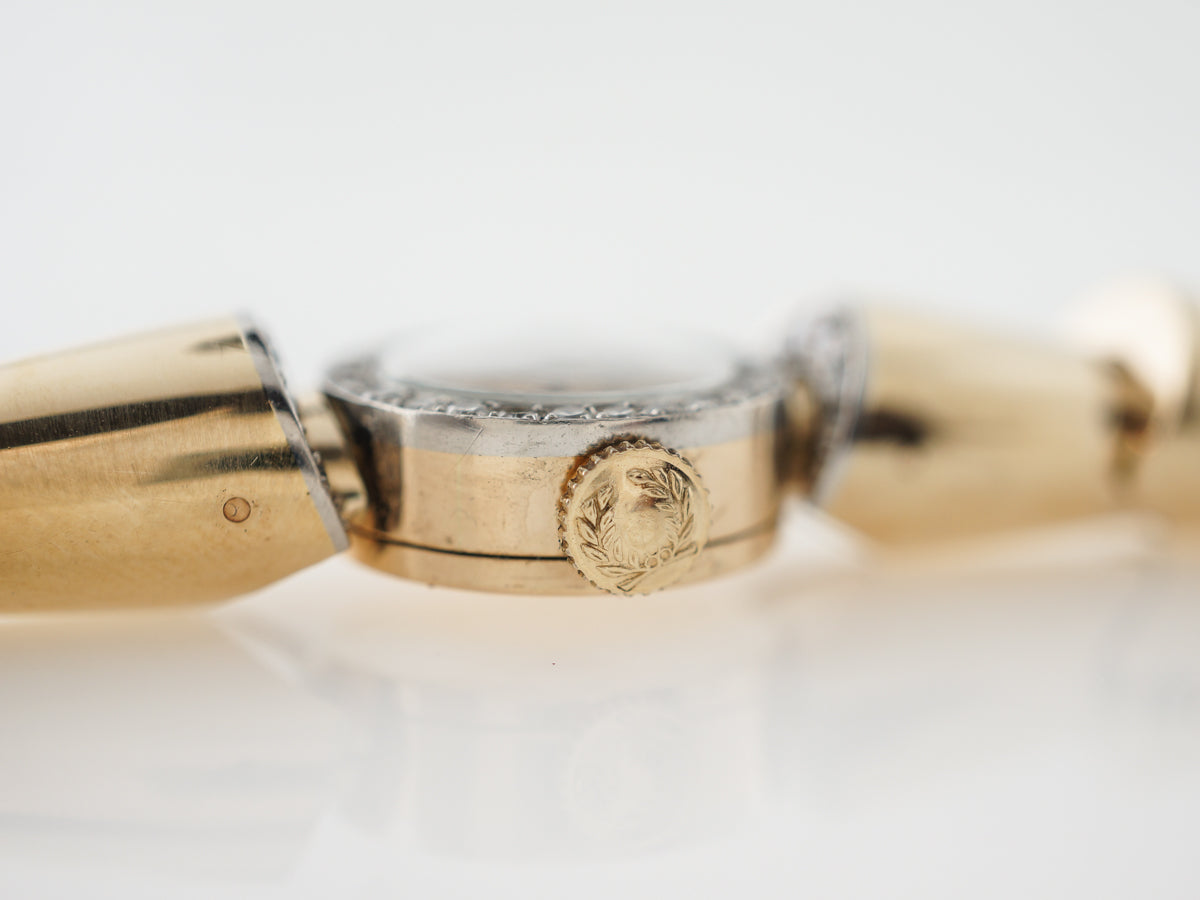 Vintage Tiffany & Co Diamond Watch in Yellow Gold