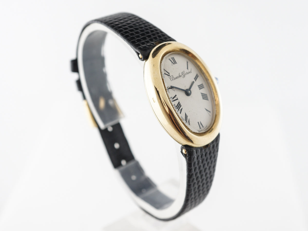 Vintage Bueche Girod Watch in 18k Yellow Gold
