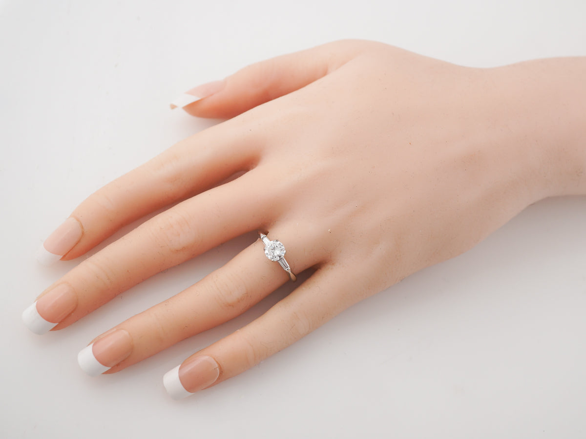 1930's Deco Engagement Ring w/ .69 Diamond D/VS1