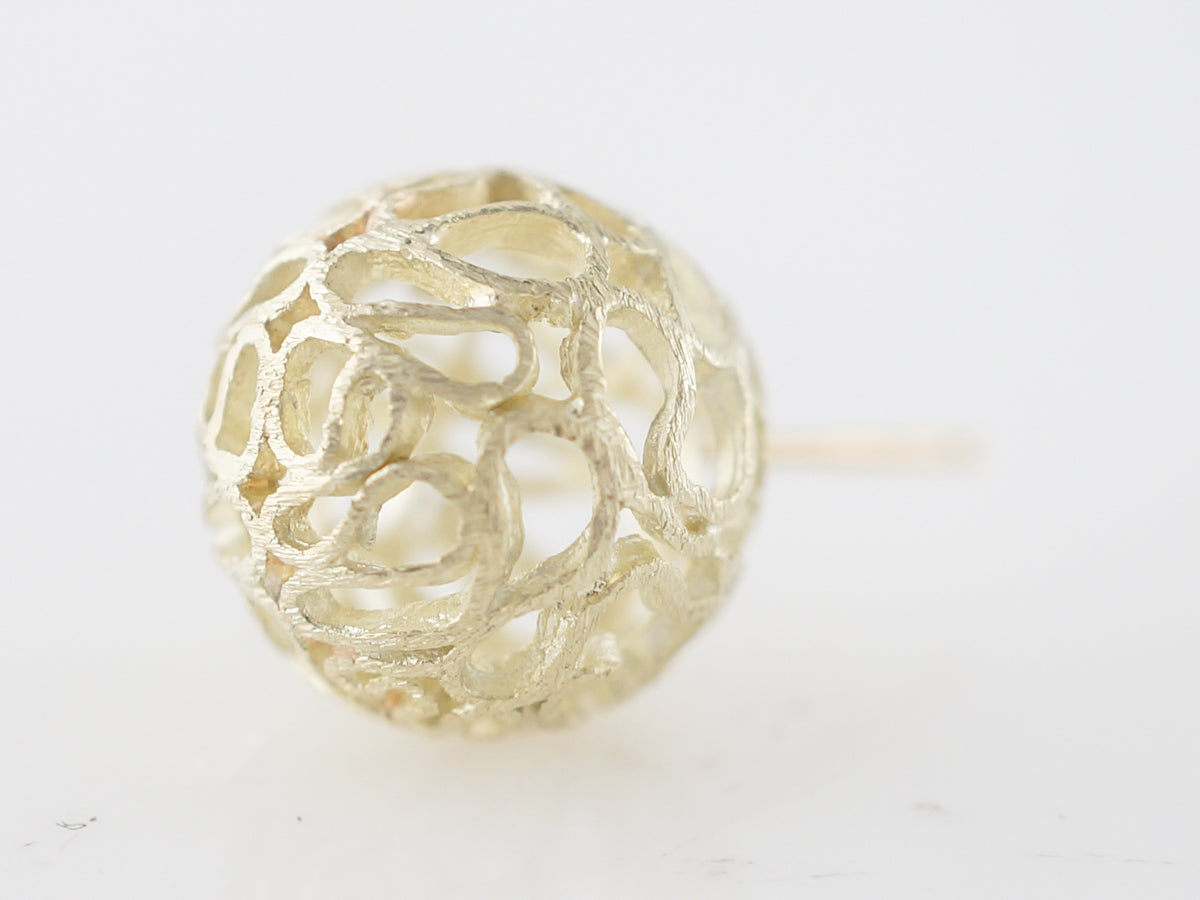 Vintage Earrings Mid-Century in 18k Yellow Gold