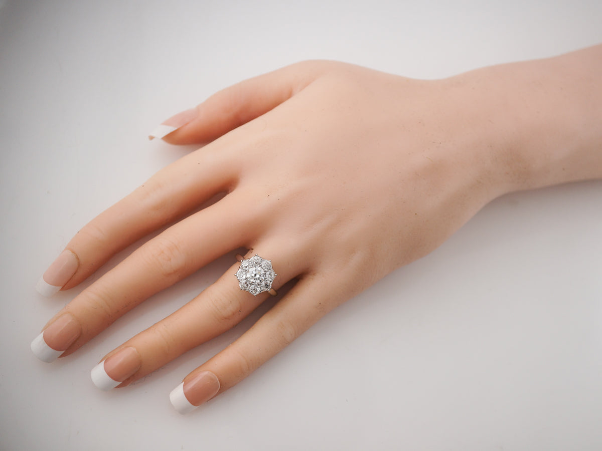 Vintage Engagement Ring Edwardian C.D. Peacock & Co .81 Old European Cut Diamond in Platinum