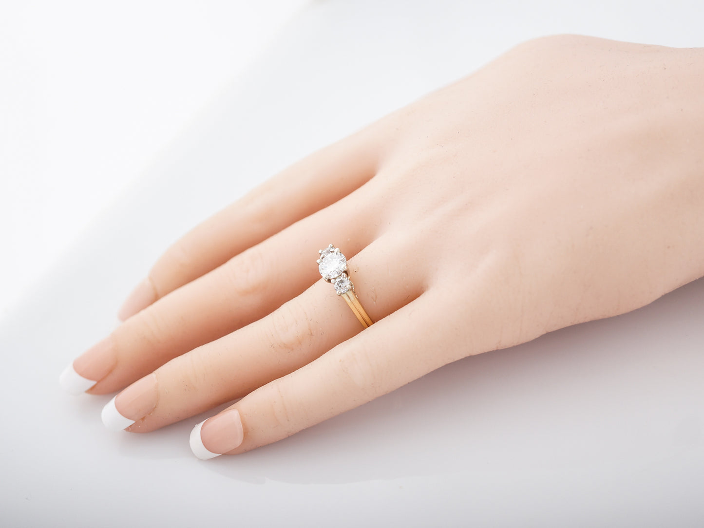 Vintage Engagement Ring Mid-Century .79 Round Brilliant Cut Diamond in 14k Yellow Gold