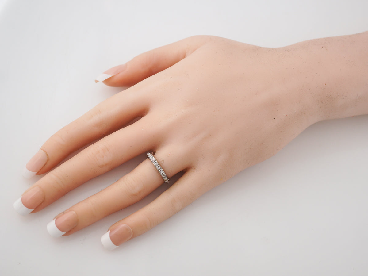 Vintage Eternity Band Art Deco .22 Single Cut Diamonds in Platinum