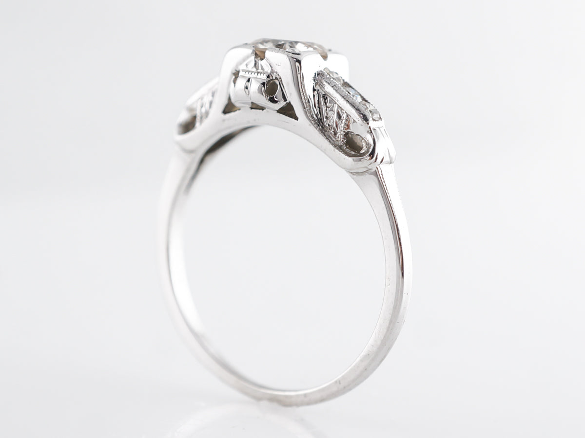 Vintage Old European Diamond Art Deco Engagement Ring