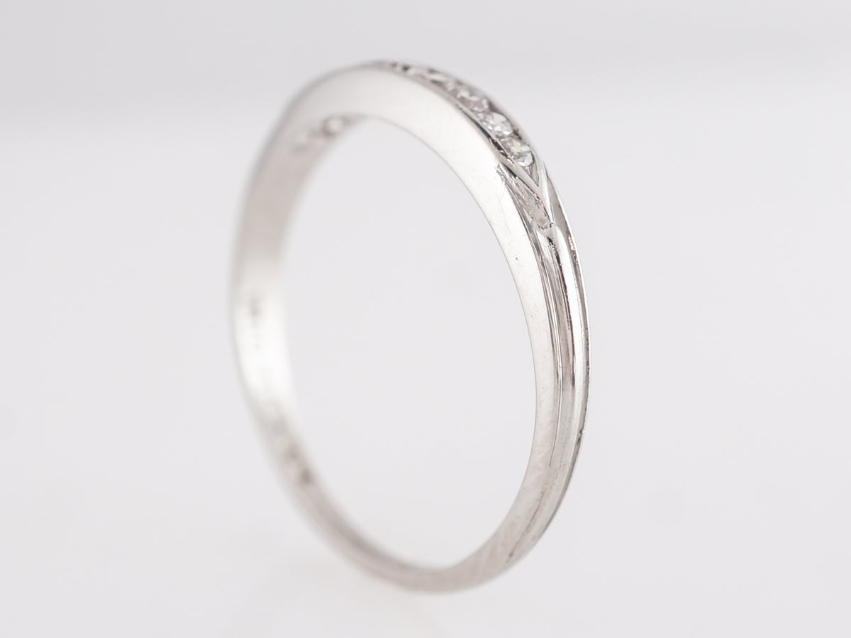 Vintage Art Deco Single Cut Diamond Band in Platinum