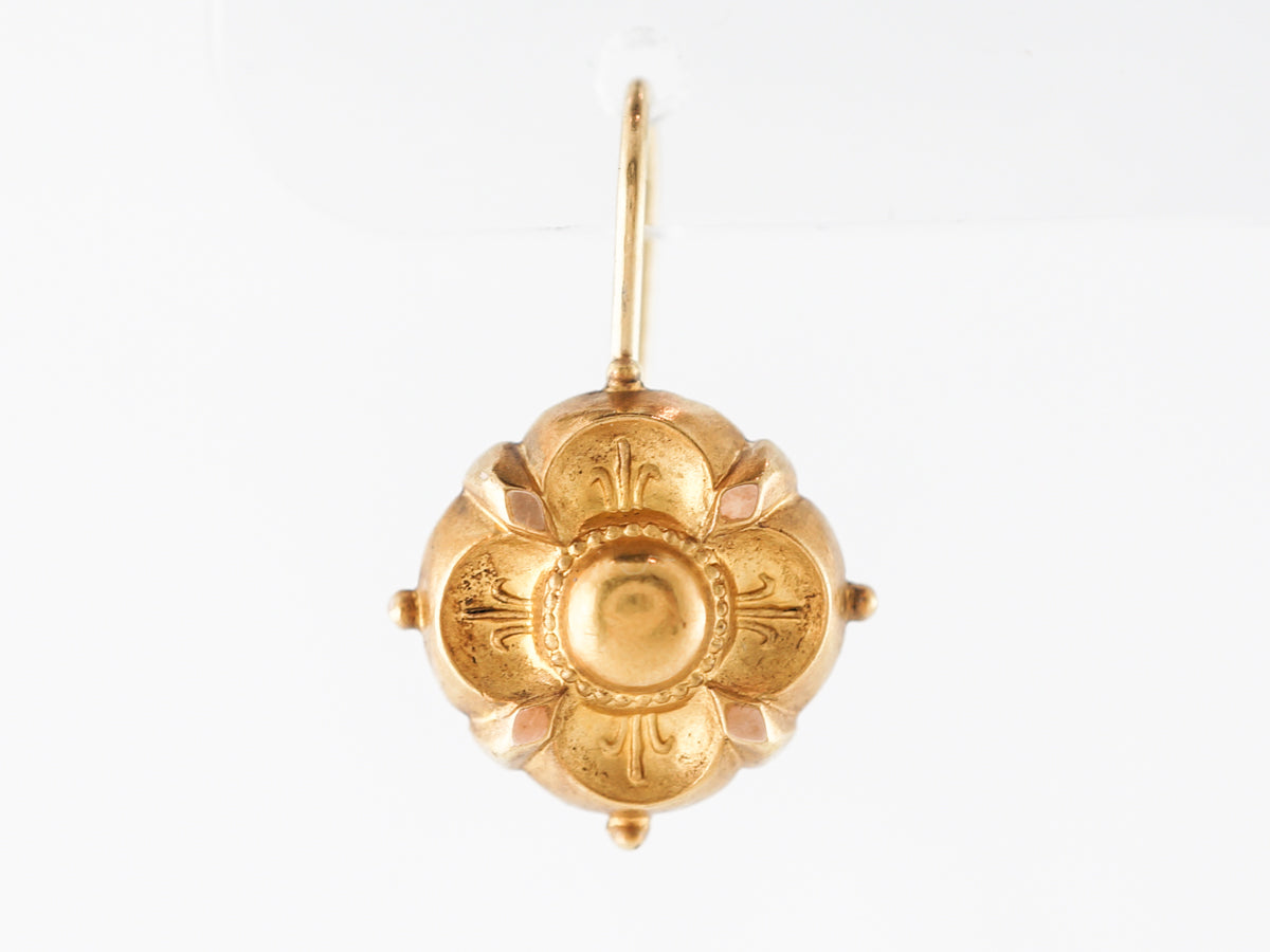 Vintage Victorian Dangle Earrings 20k Yellow Gold