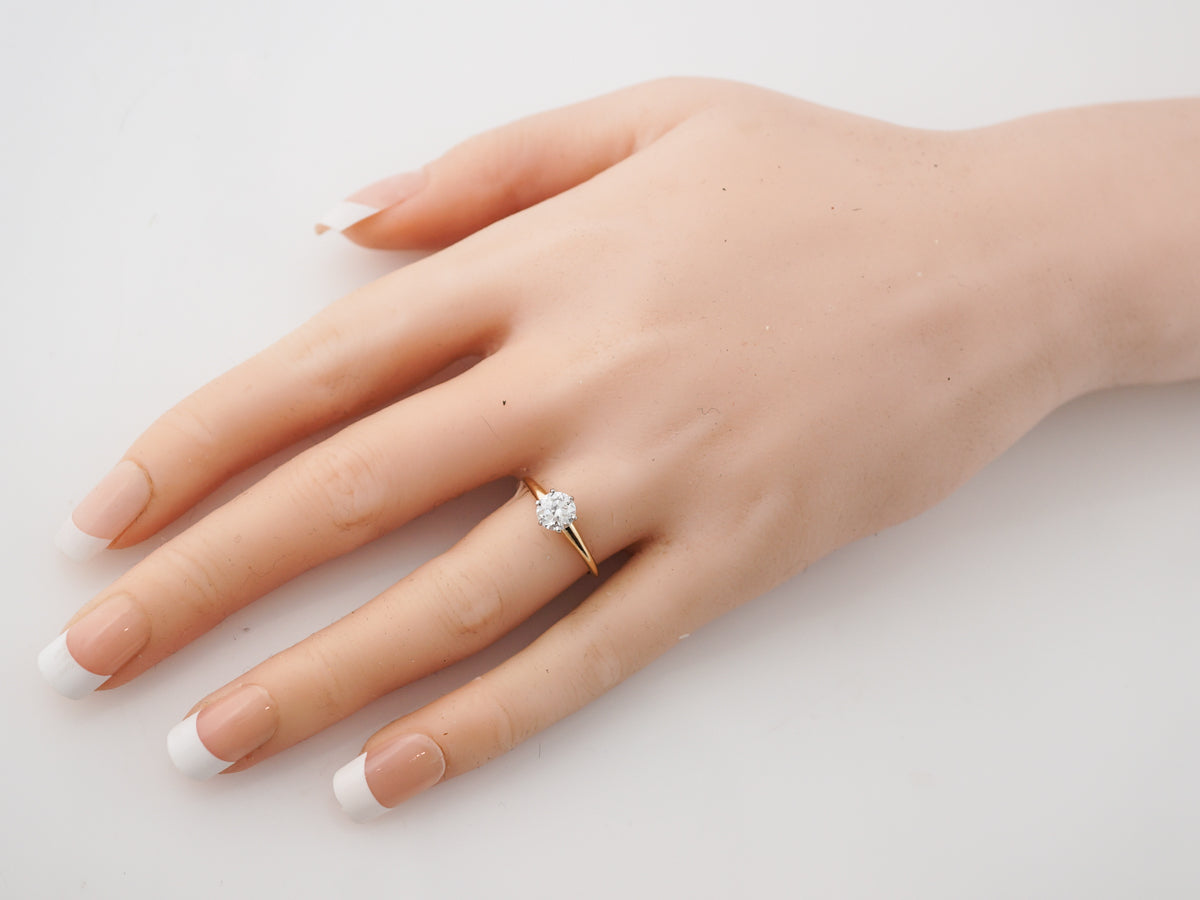 Vintage Tiffany & Co Diamond Solitaire Engagement Ring in Yellow Gold
