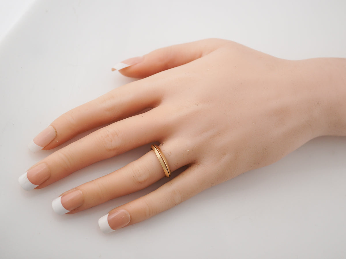 Vintage Wedding Band Set Mid-Century in 14k Yellow Gold