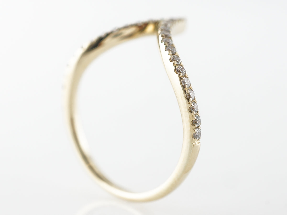 Shadow Diamond Wedding Band in 14k Yellow Gold