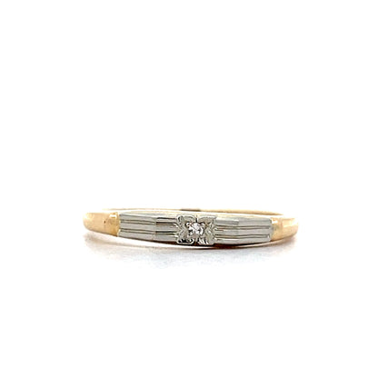 .015 Single Cut Diamond Wedding Band in 18k