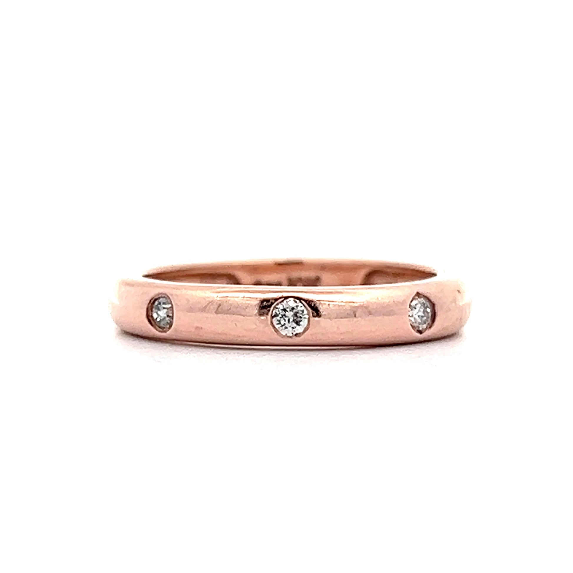.03 Flush Set Diamond Band in 10k Rose Gold