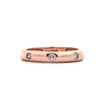 .03 Flush Set Diamond Band in 10k Rose Gold