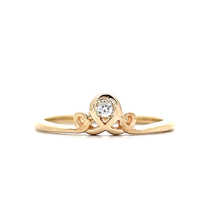 .04 Diamond Contour Wedding Band in 14k