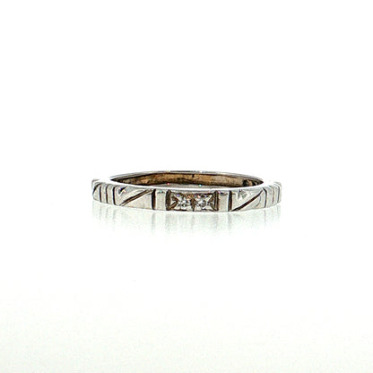 .04 Vintage Mid-Century Diamond Eternity Wedding Band 18k