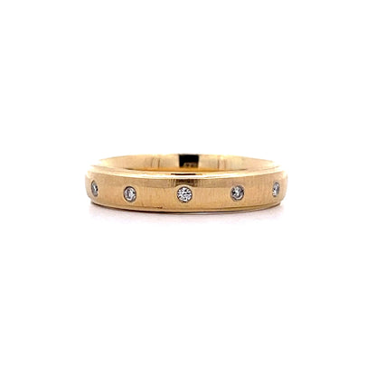 .06 Bezel Diamond Stacking Ring in 14k Yellow Gold