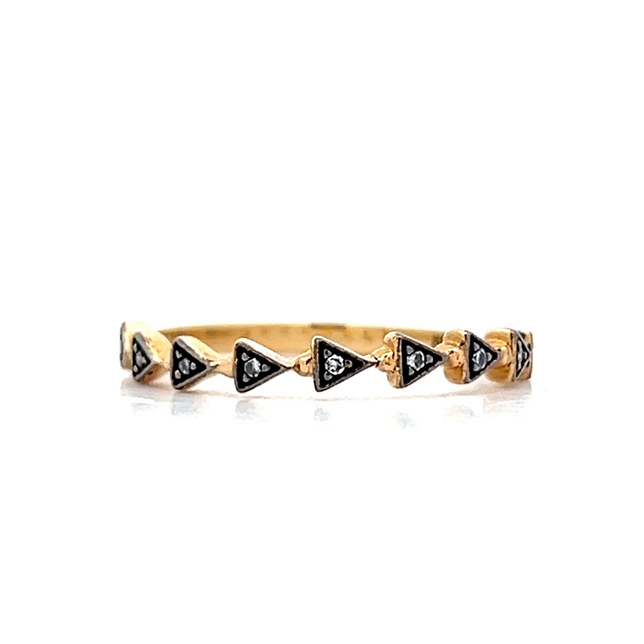 .06 Diamond Geometric Wedding Band in 18k – Filigree Jewelers
