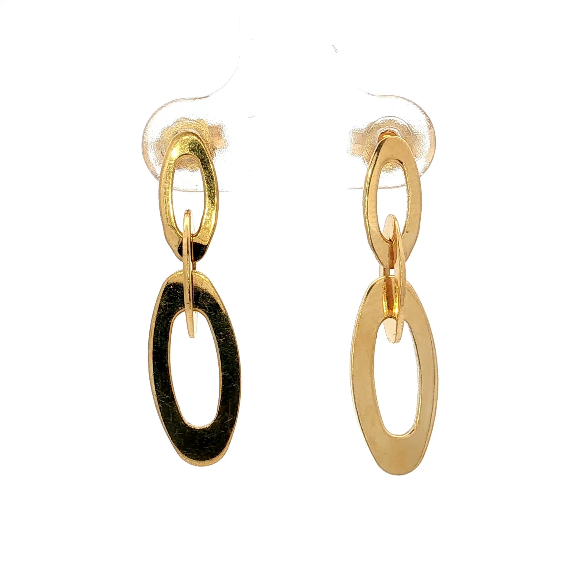 .06 Hidden Ruby Drop Earrings 18k Yellow Gold