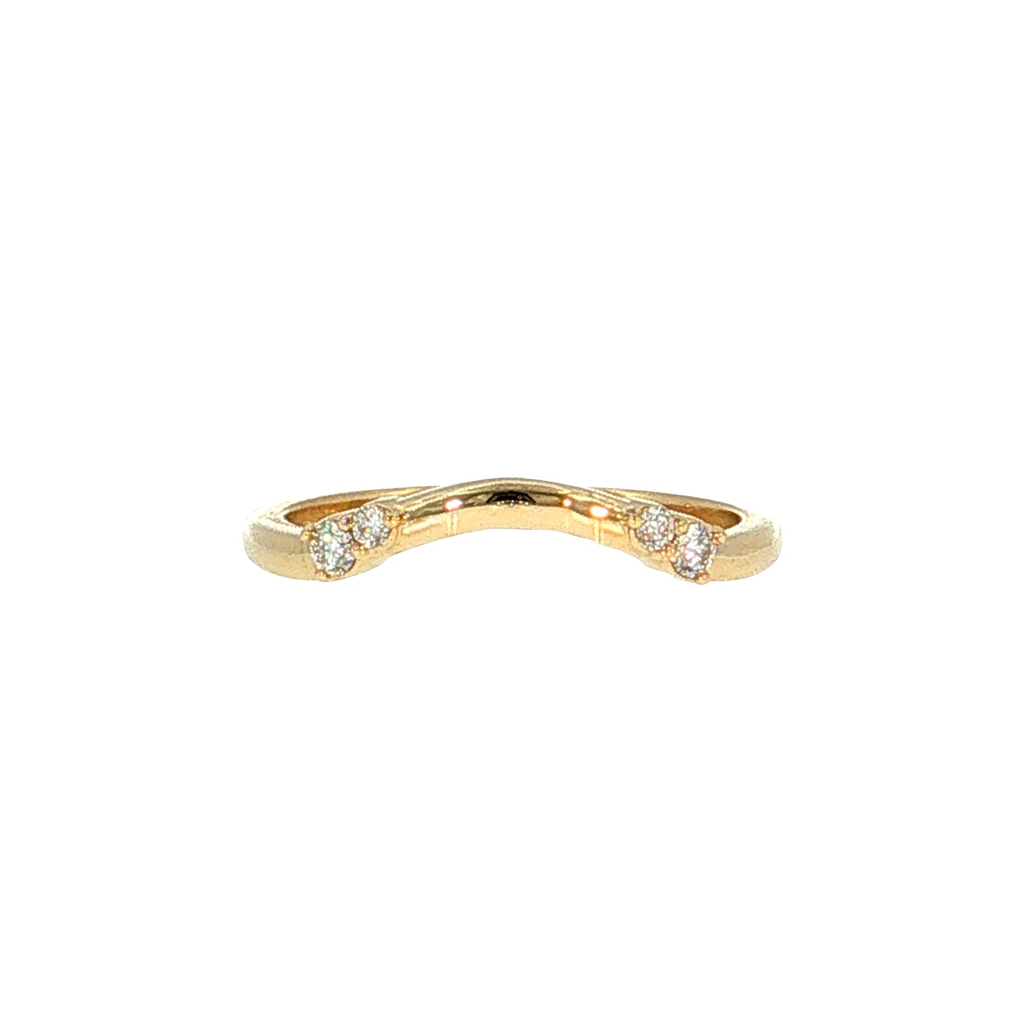 .09 Contoured Diamond Band 14k Yellow Gold