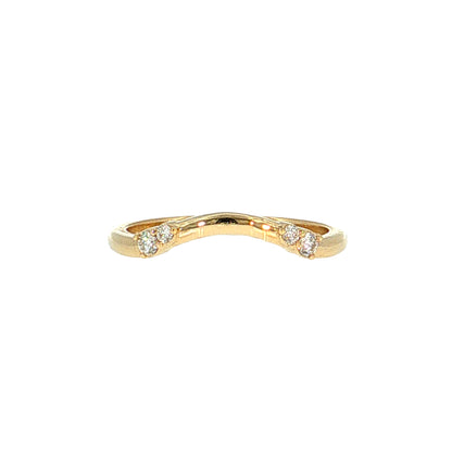 .09 Contoured Diamond Band 14k Yellow Gold