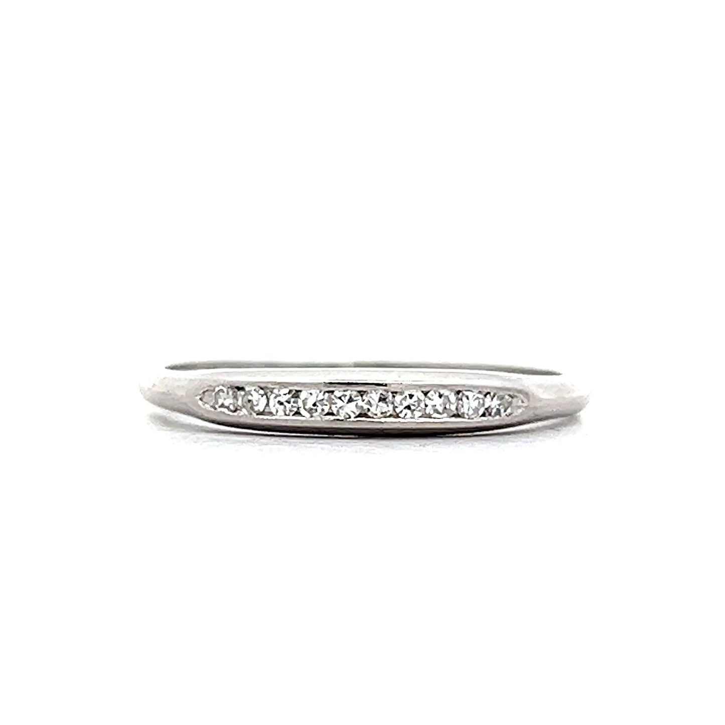 .10 Antique Deco Diamond Wedding Band in Platinum