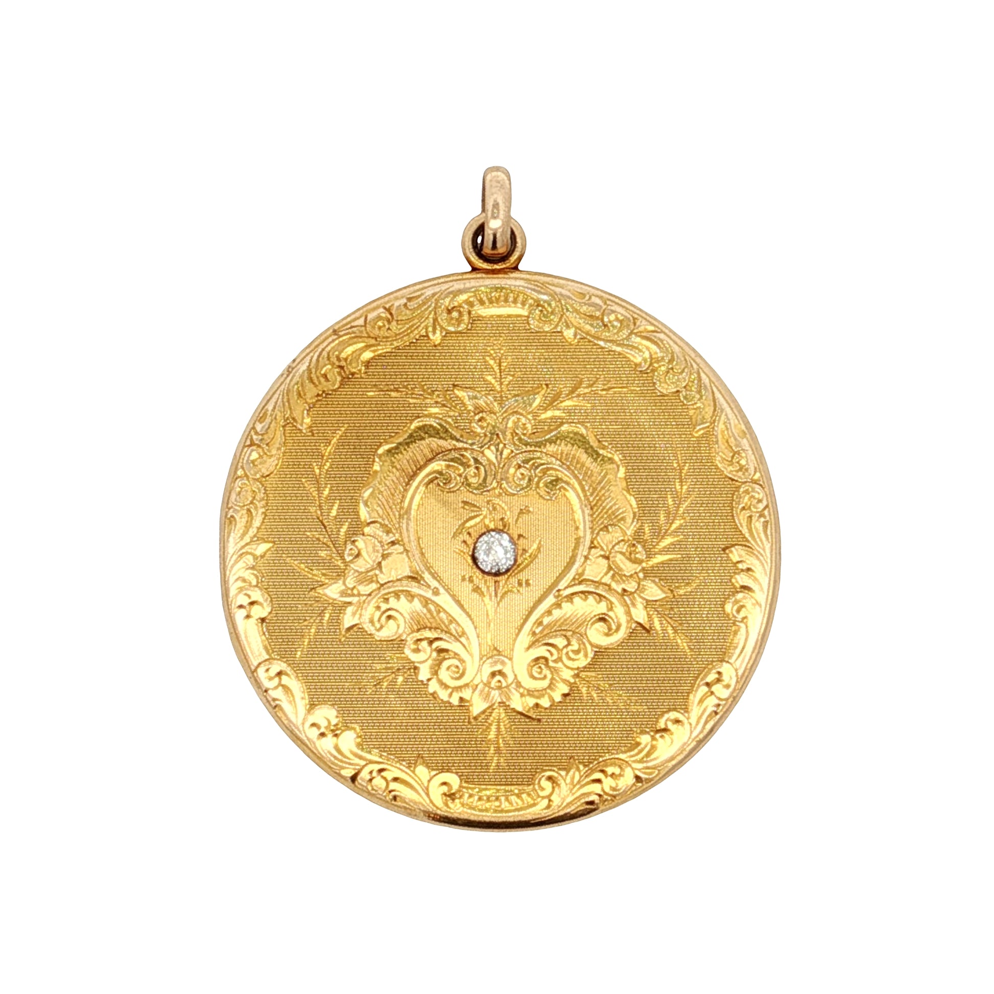.11 Antique Victorian Diamond Locket in 14k Yellow Gold