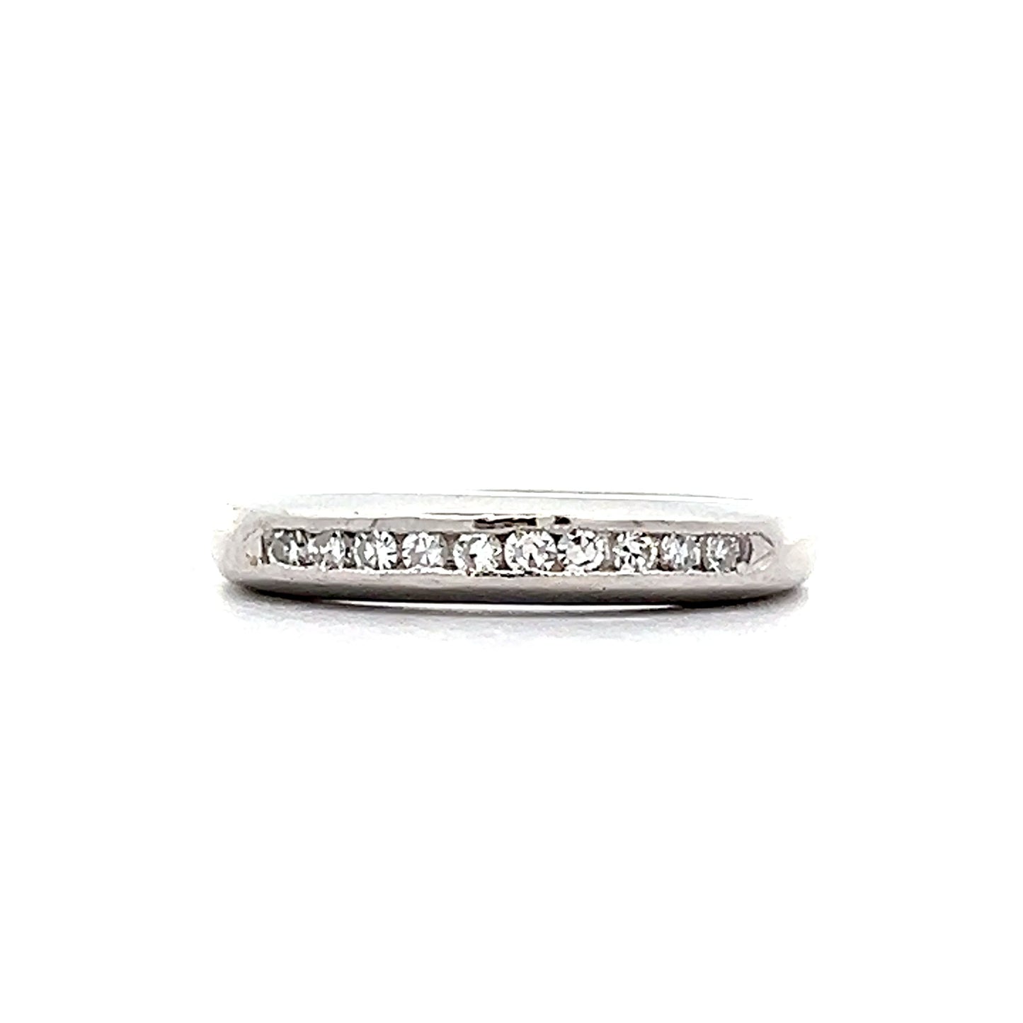 .12 Mid-Century Diamond Wedding Band in Platinum