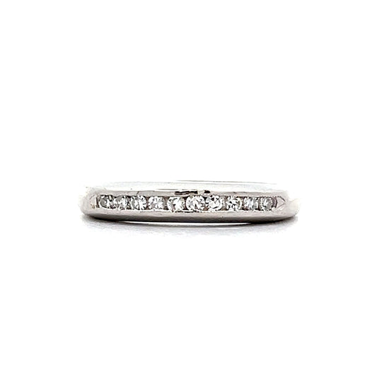 .12 Mid-Century Diamond Wedding Band in Platinum