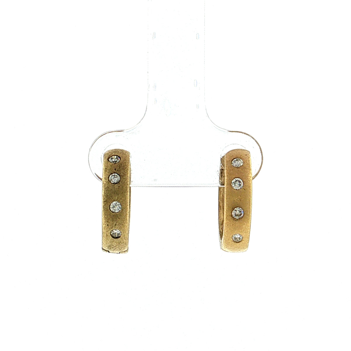 .12 Round Diamond Hoop Earrings 14k Yellow Gold