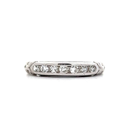 .12 Vintage Deco Diamond Wedding Band in 18k
