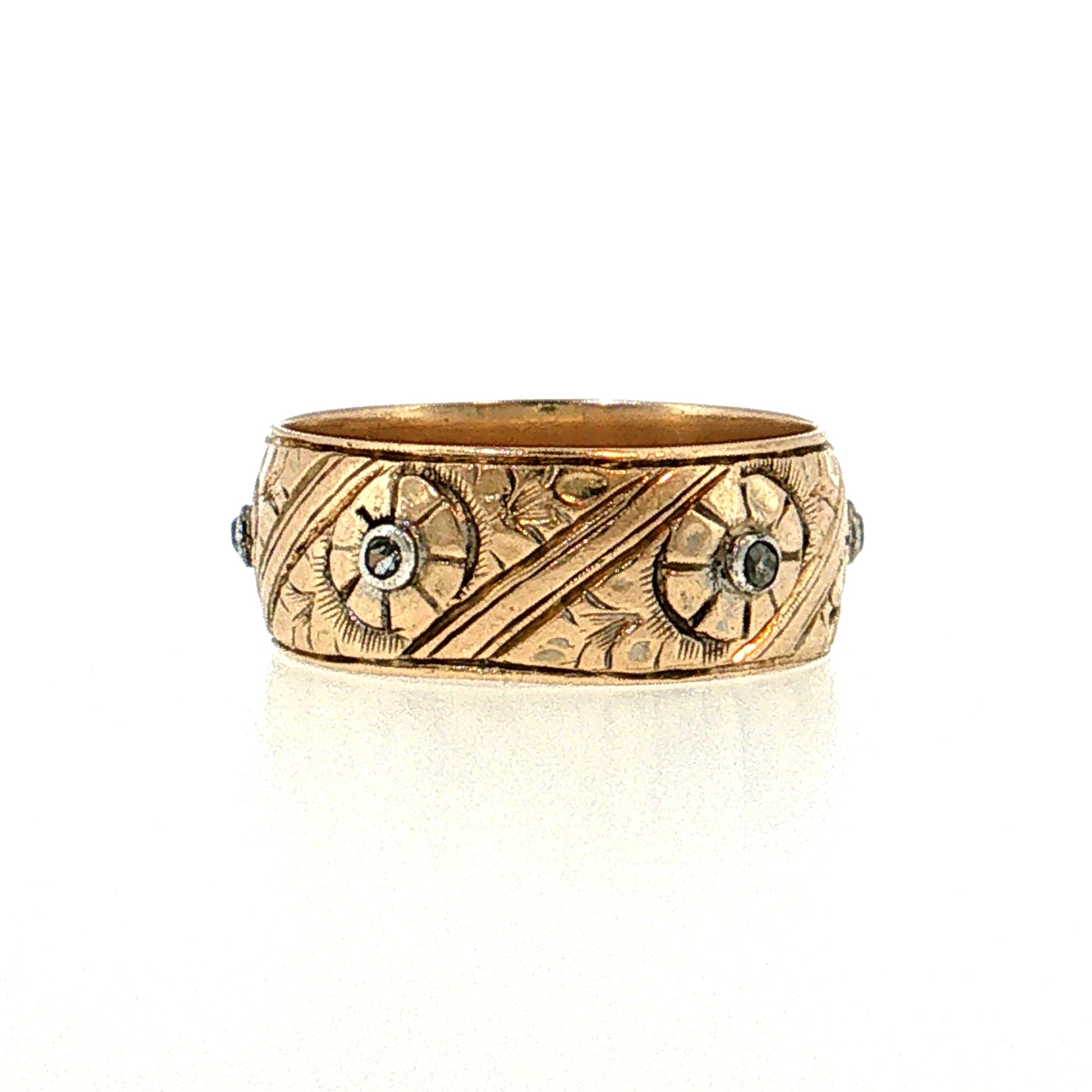 .13 Antique Art Nouveau Diamond Ring 14k