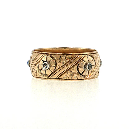 .13 Antique Art Nouveau Diamond Ring 14k