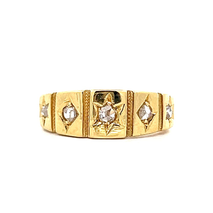 .13 Antique Victorian Rose Cut Diamond Ring in 18k