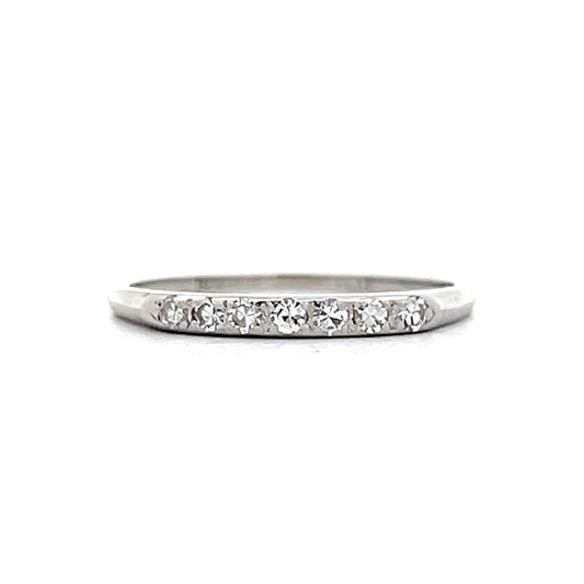 .14 Antique Deco Single Cut Diamond Band in Platinum