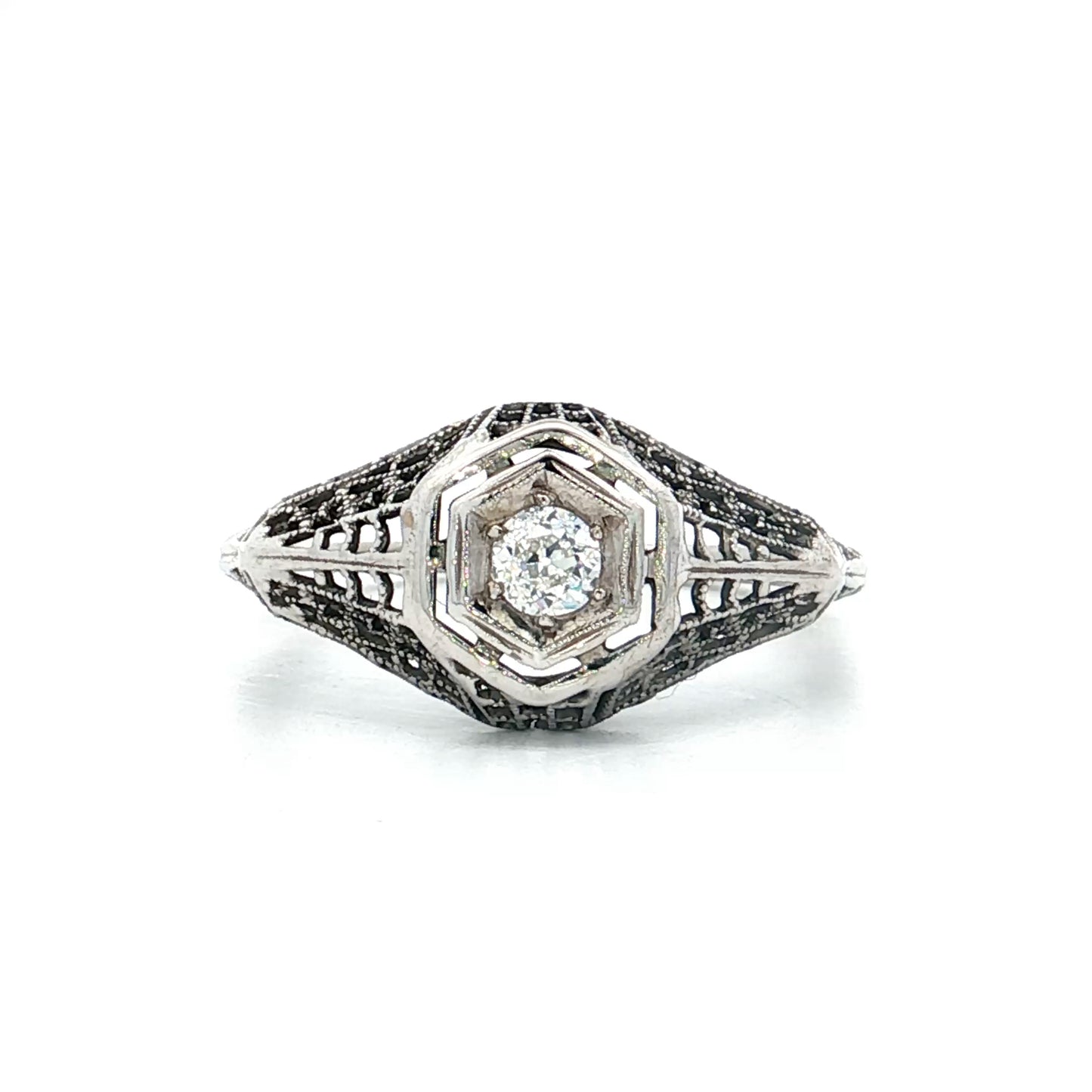 .15 Vintage Art Deco Diamond Engagement Ring 18k