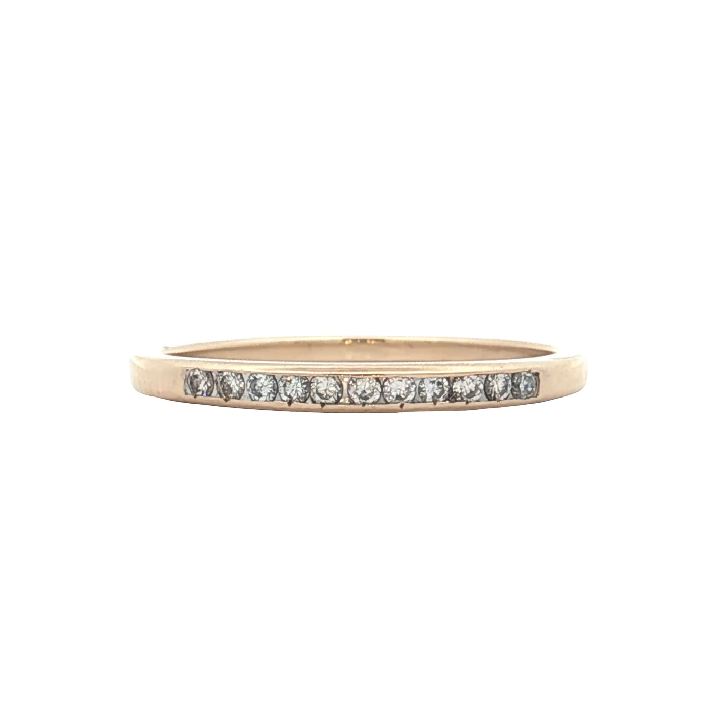 .17 Channel Set Diamond Wedding Band 14k Yellow Gold