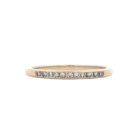 .17 Channel Set Diamond Wedding Band 14k Yellow Gold