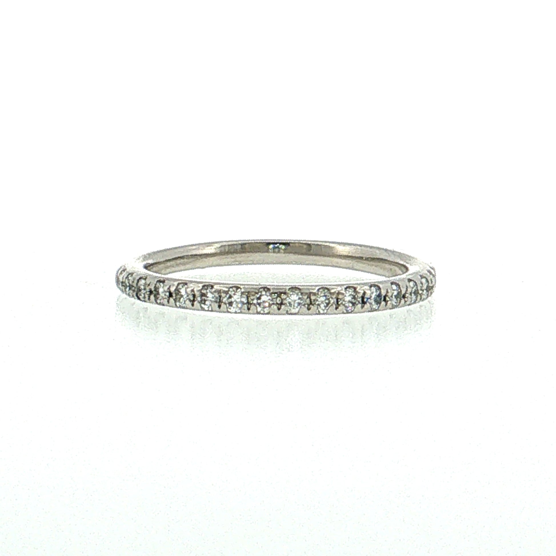 .17 Half-Eternity Diamond Wedding Band Platinum