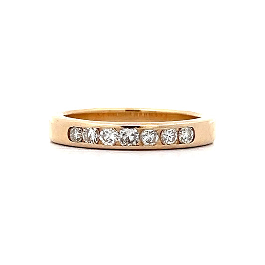 .17 Round Brilliant Diamond Wedding Band in 14k