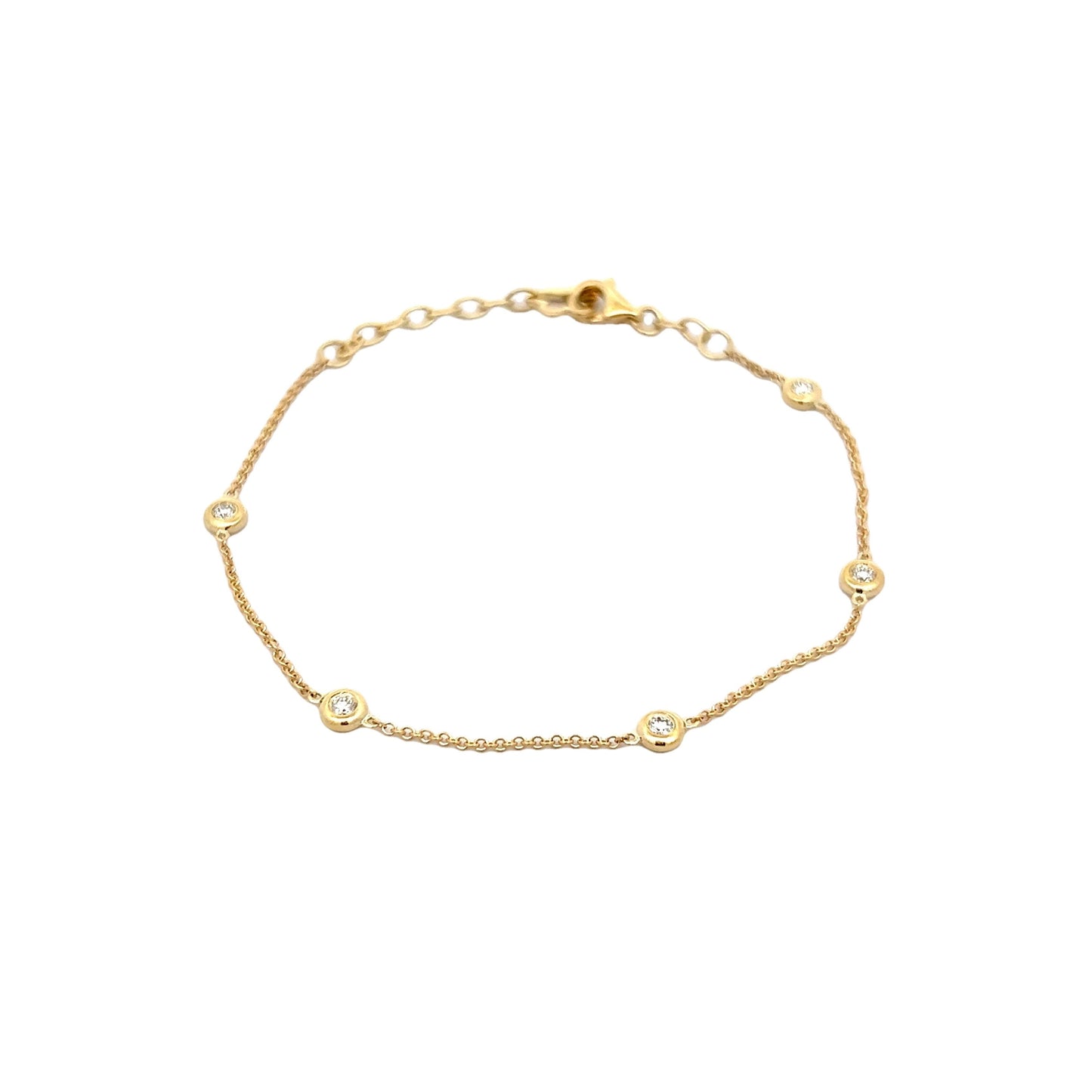 .18 Diamonds By The Yard Bracelet in 14k Yellow Gold