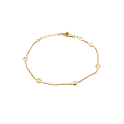 .18 Diamonds By The Yard Bracelet in 14k Yellow Gold