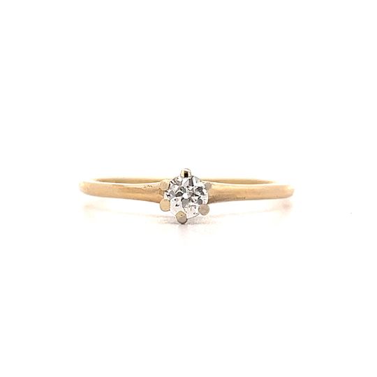 .19 Victorian Solitaire Diamond Engagement Ring in 14k