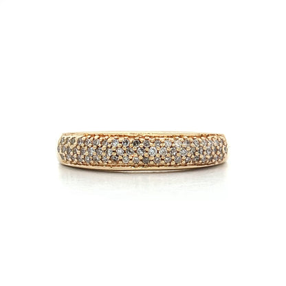 .20 Pave Diamond Stacking Ring in 14k Yellow Gold
